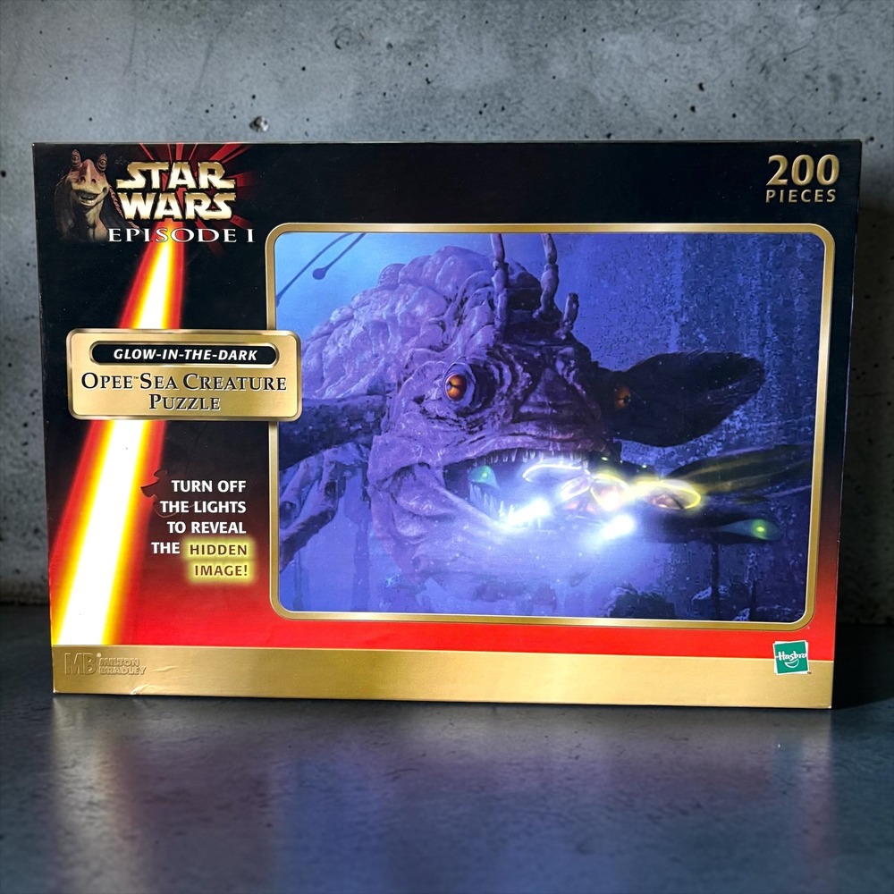 Star Wars Episode I Opee Sea Creature Glow In Dark Puzzle 200pc Milton Bradley